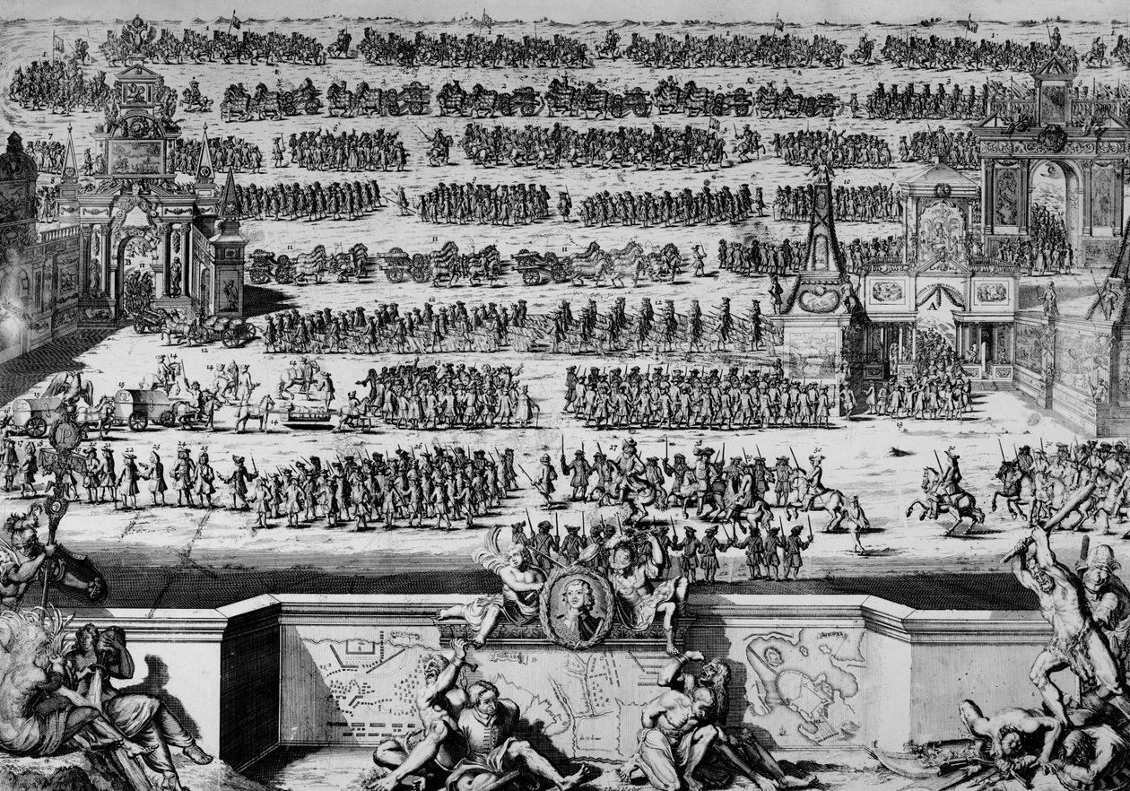 A Batalha de Pottava, 1709 de Bernard Picart