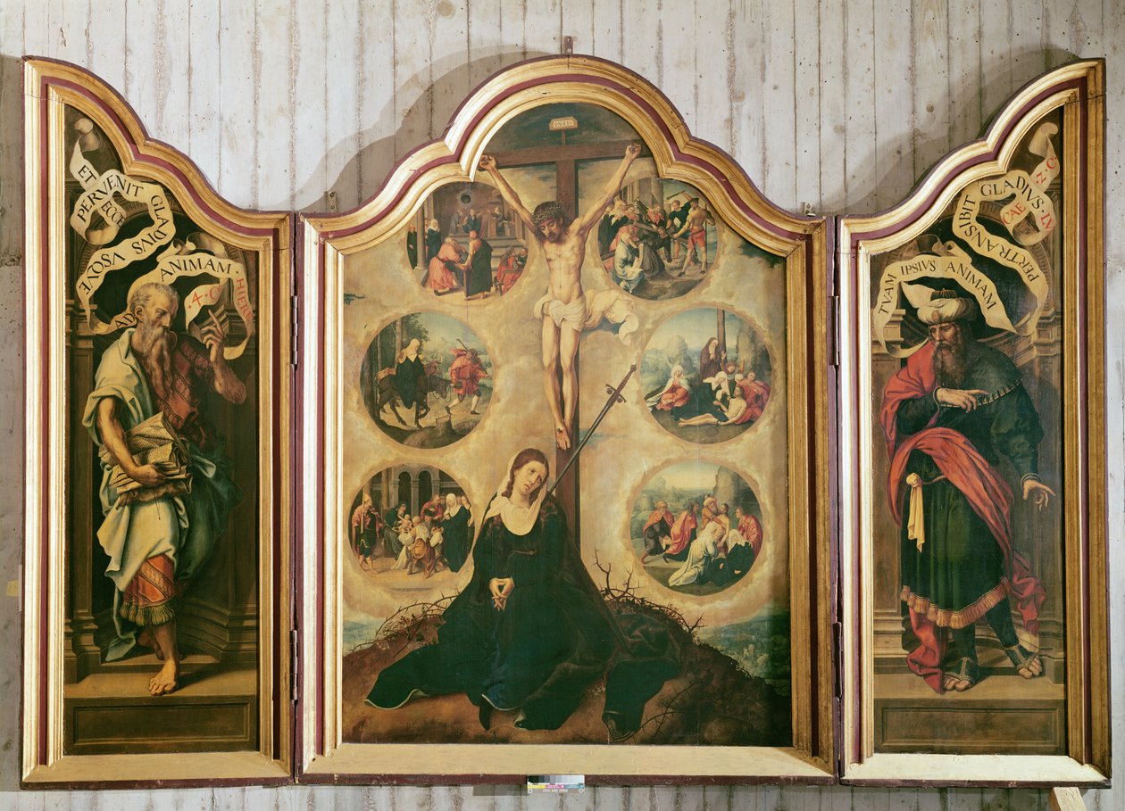 Tríptico das Sete Dores da Virgem, c.1520-35 (ver 154026 para detalhes) de Bernard van Orley