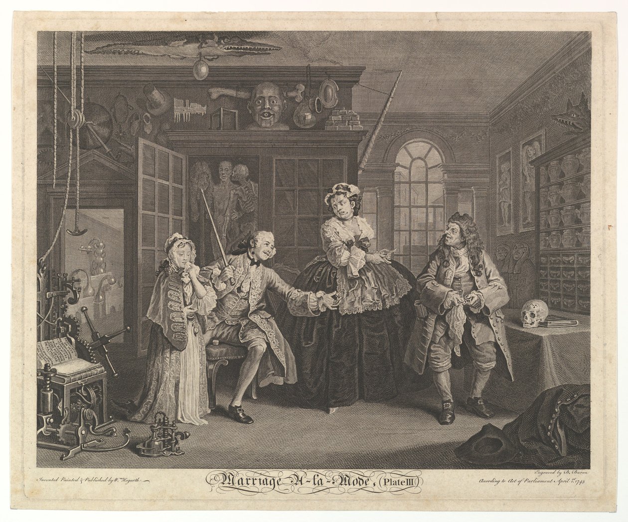 Casamento A-la-Mode, Placa III, abril de 1745. de Bernard Baron