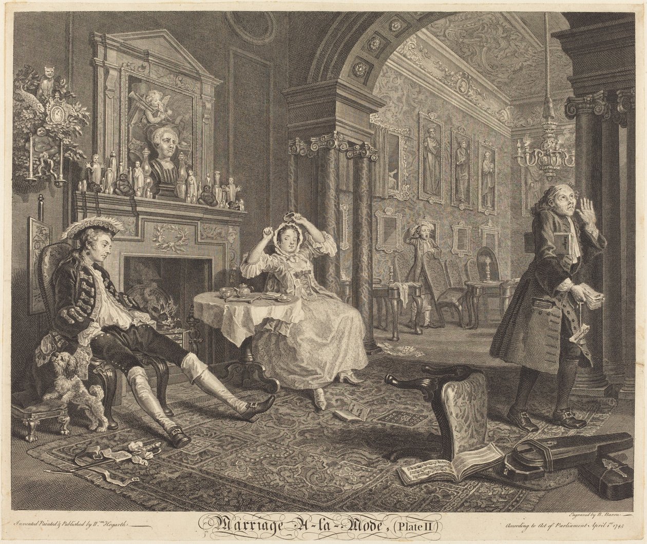 Casamento à la Mode: pl. 2, 1745. de Bernard Baron