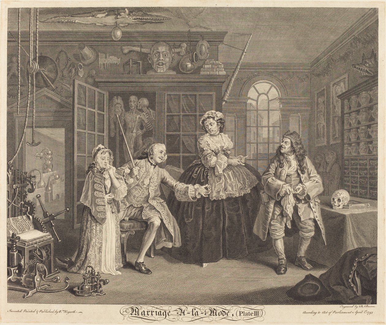 Casamento à la Mode: pl. 3, 1745. de Bernard Baron