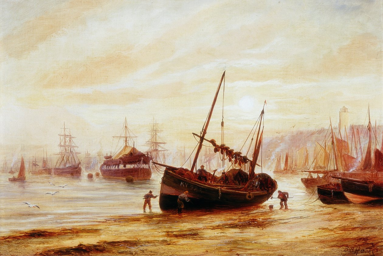Seascape - boca do Tyne de Bernard Benedict Hemy