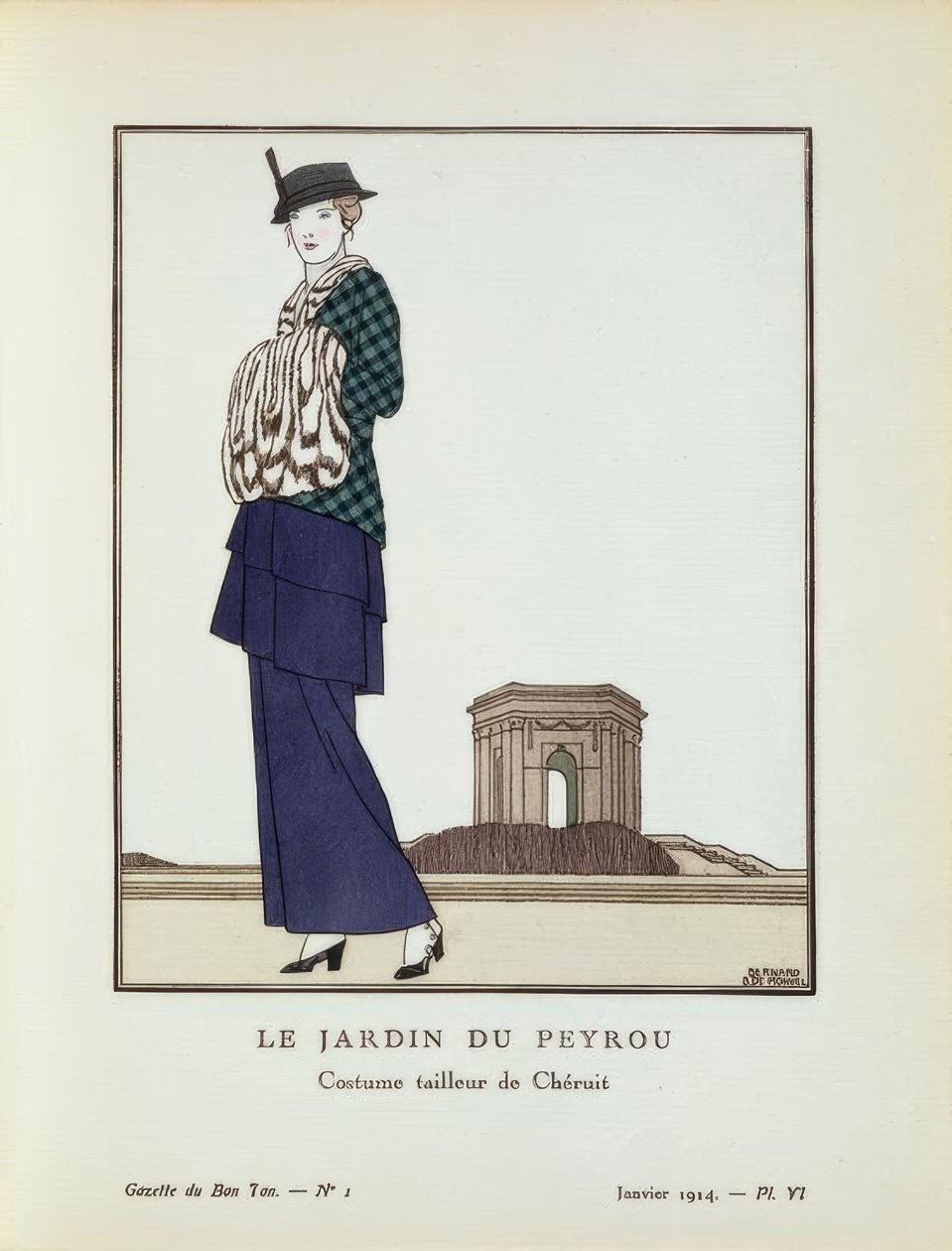 LE JARDIN DU PEYROU - Fato Chéruit de Bernard Boutet de Monvel