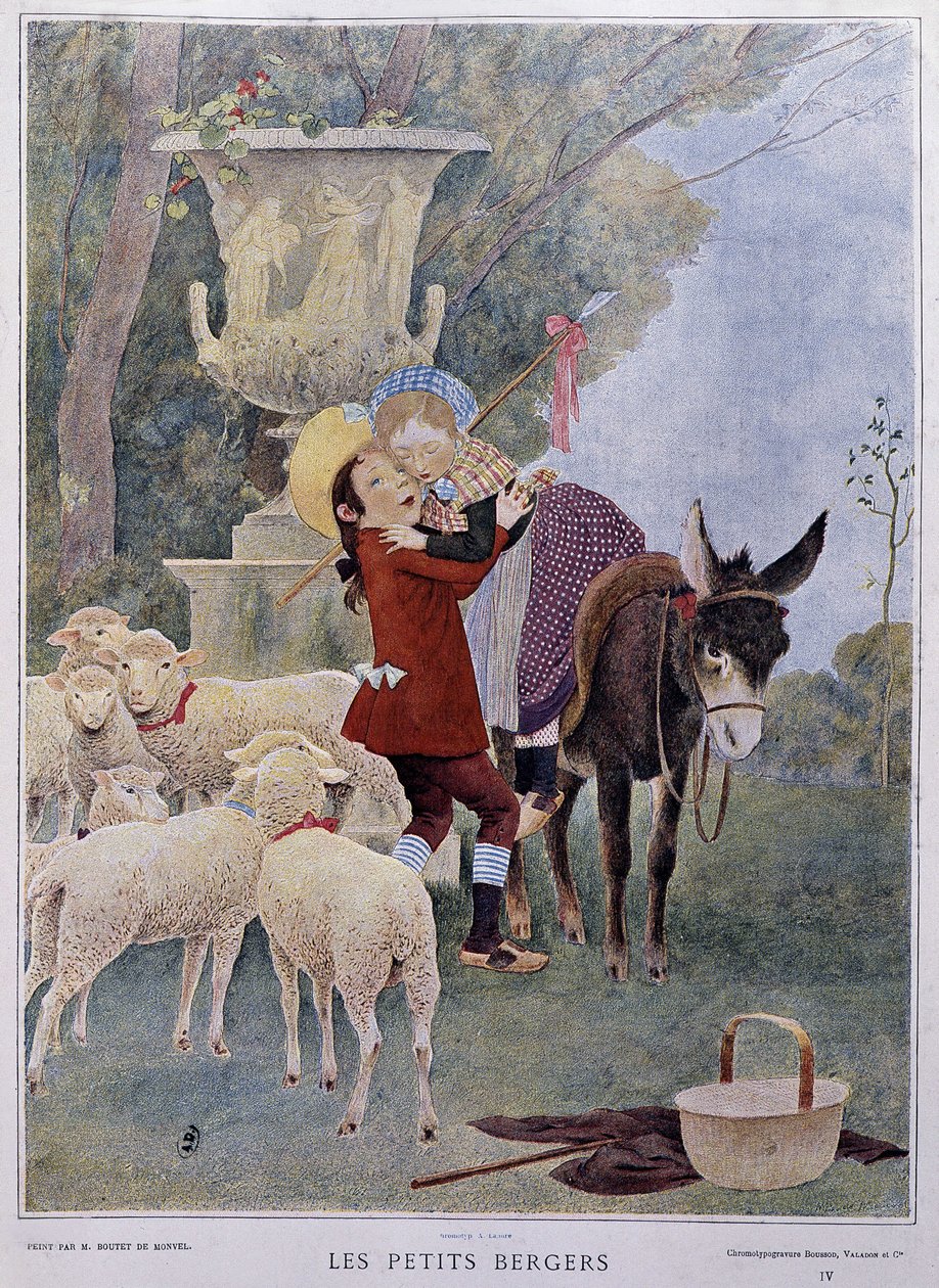 Pastorinhos - Por Boutet de Monvel, o início do século XX. de Bernard Boutet de Monvel