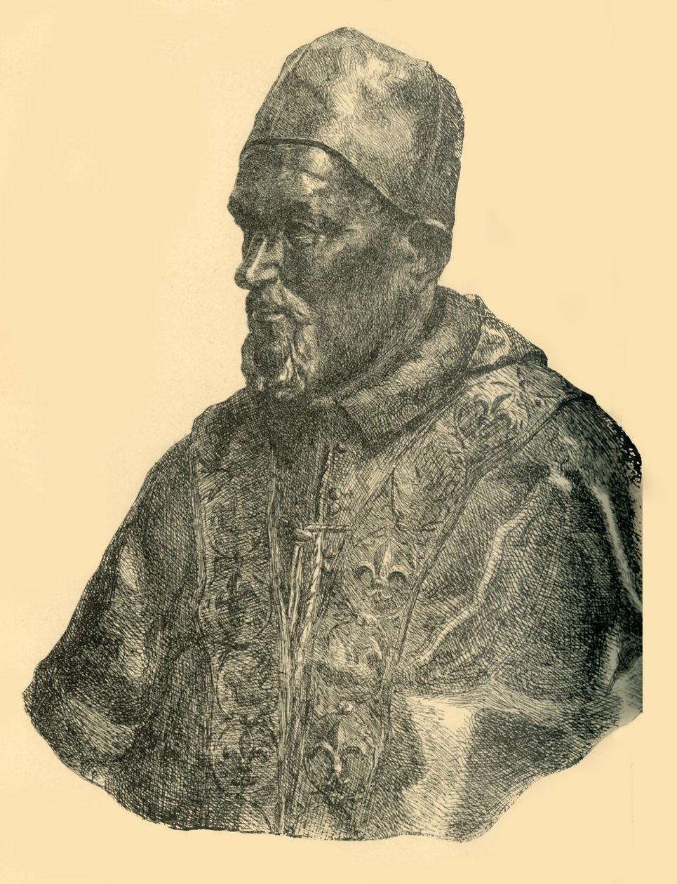 Busto do Papa Inocente X, c1690, 1881. de Bernard Collier