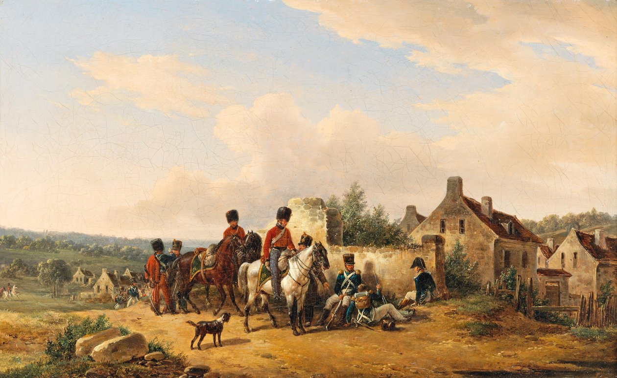 Soldados franceses imperiais de Bernard Edouard Swebach
