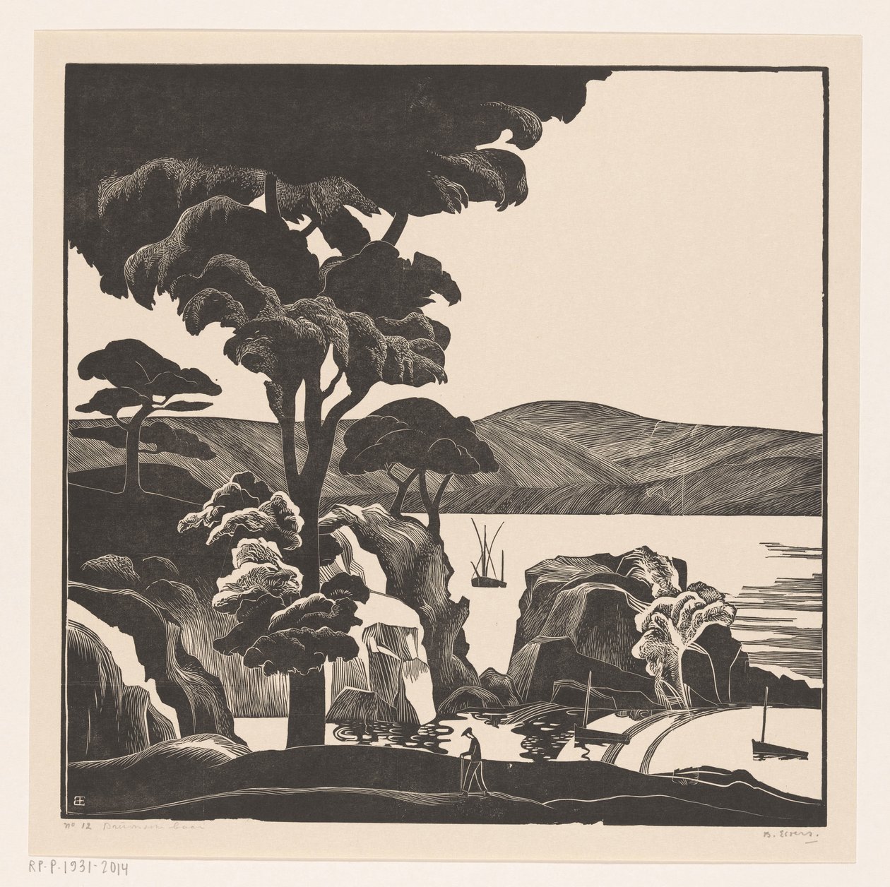 Bretonsche baai (título original sobre o objecto) de Bernard Essers (signed by artist)
