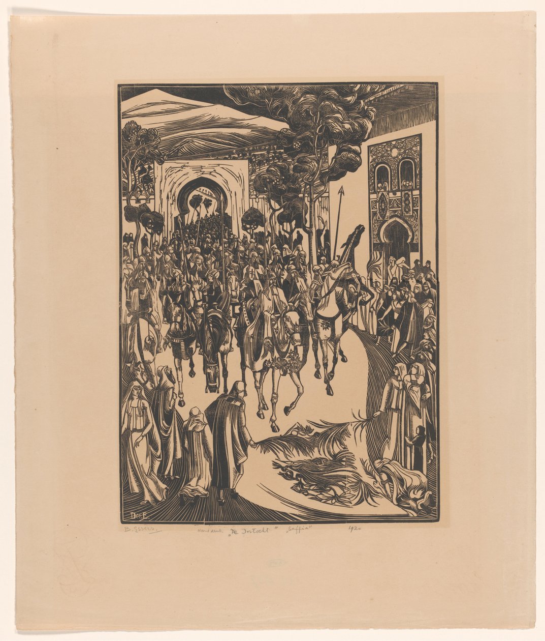 De Intocht (título original no objeto) Saffia (título original no objeto) de Bernard Essers (signed by artist)