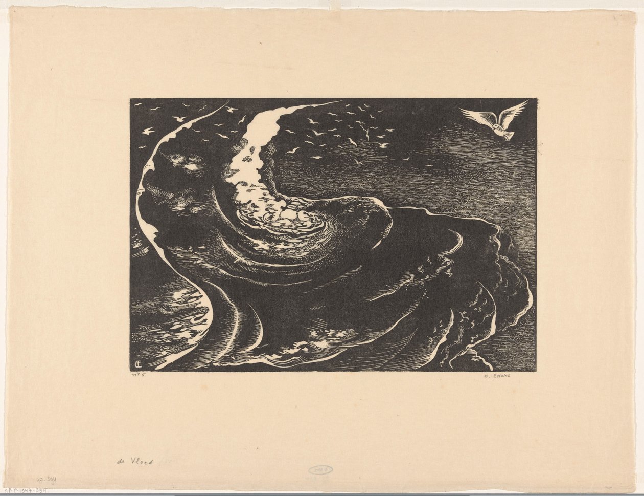 De vloed (título original no objeto) de Bernard Essers (signed by artist)
