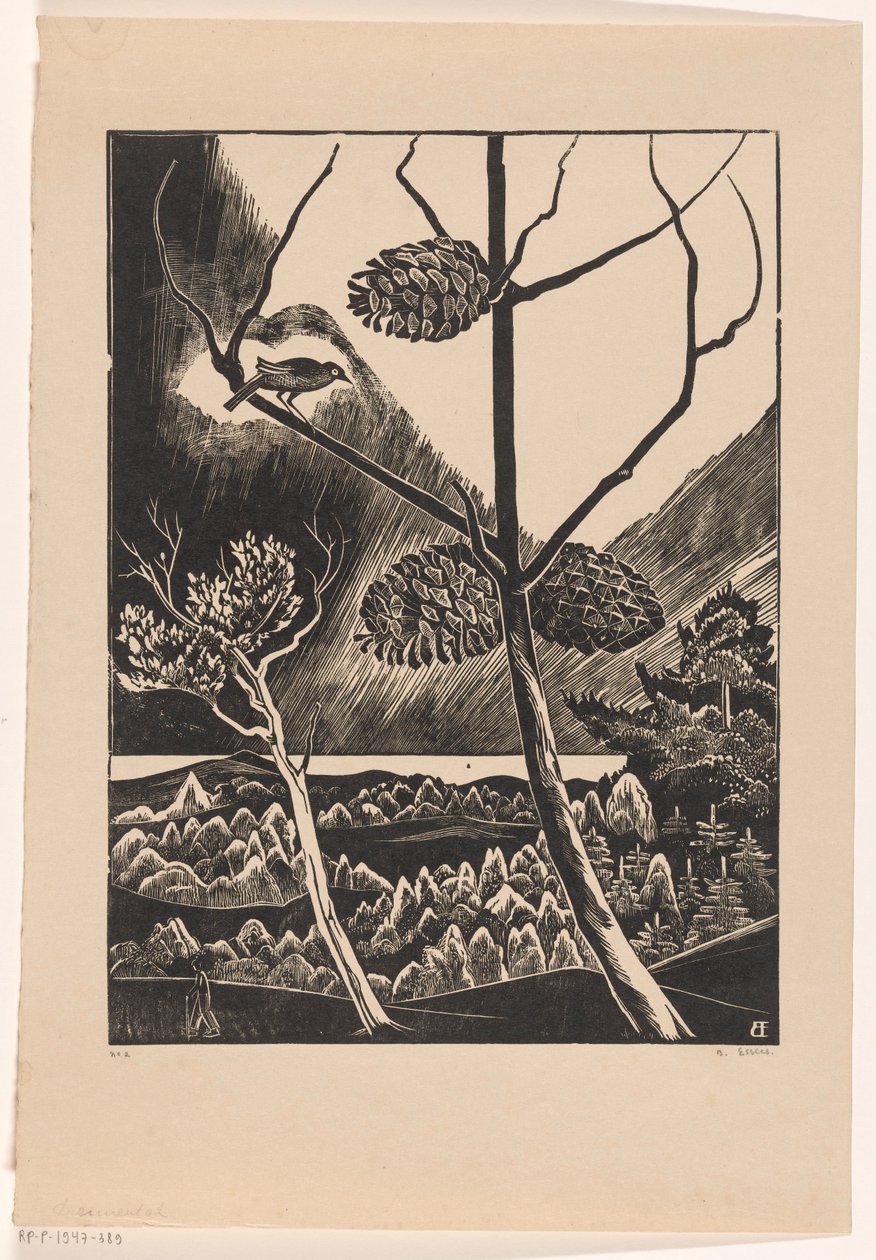 Dennentak (título original sobre o objecto) de Bernard Essers (signed by artist)