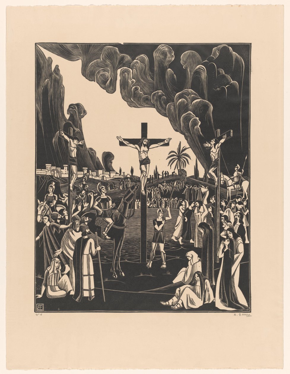 Crucificação de Cristo de Bernard Essers (signed by artist)