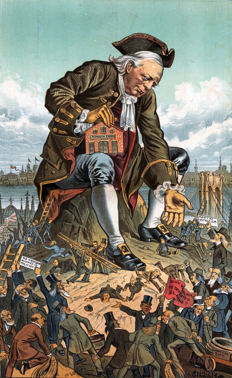 Gulliver e o Partido Lilliputians, 1885 de Bernard Gillam