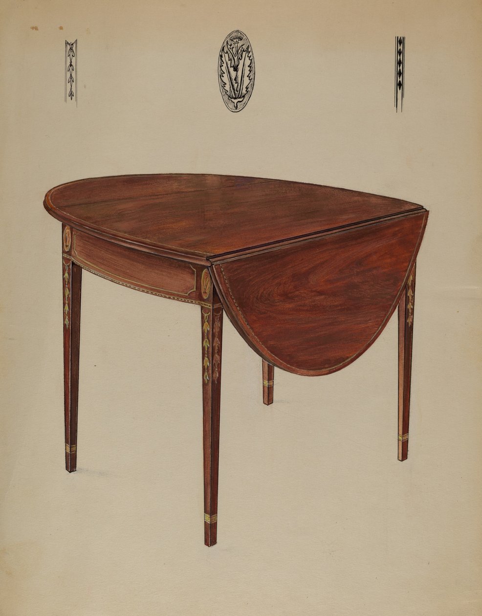 Mesa Pembroke (Drop Leaf) de Bernard Gussow
