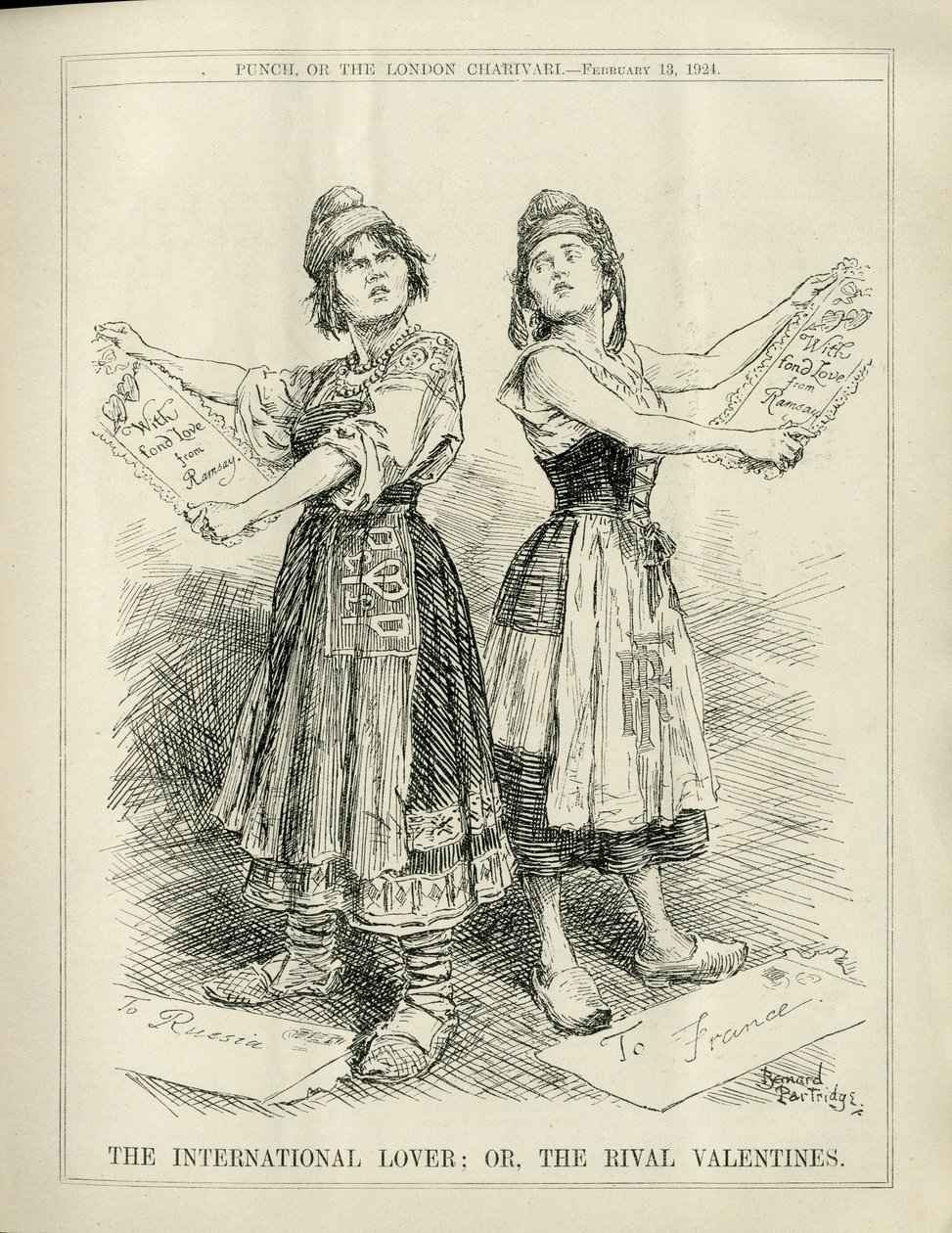 Ilustração de Bernard Partridge (1861-1945) na Punch de Bernard John Partridge