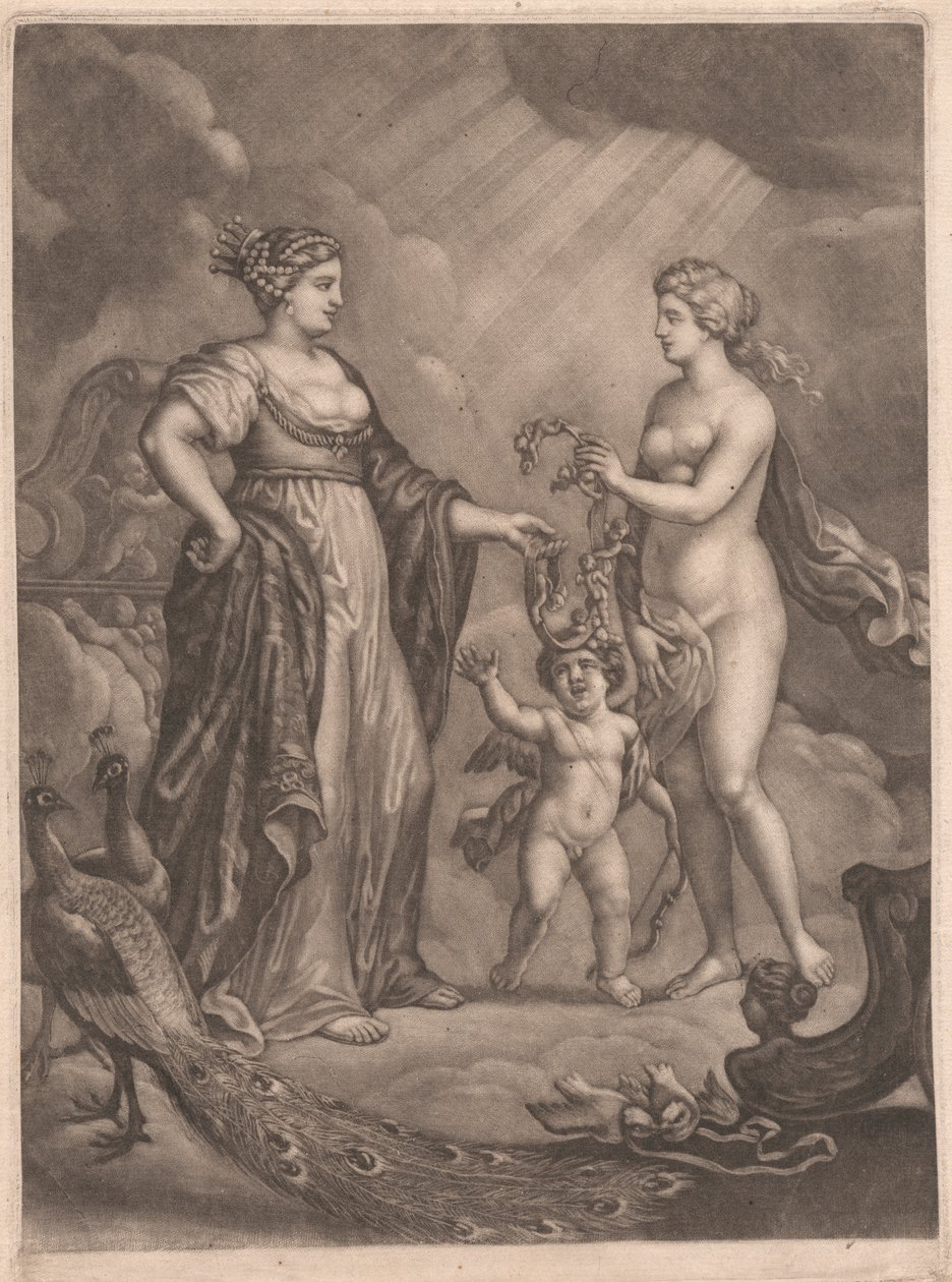 Juno, Vénus, e Cupido de Bernard Lens
