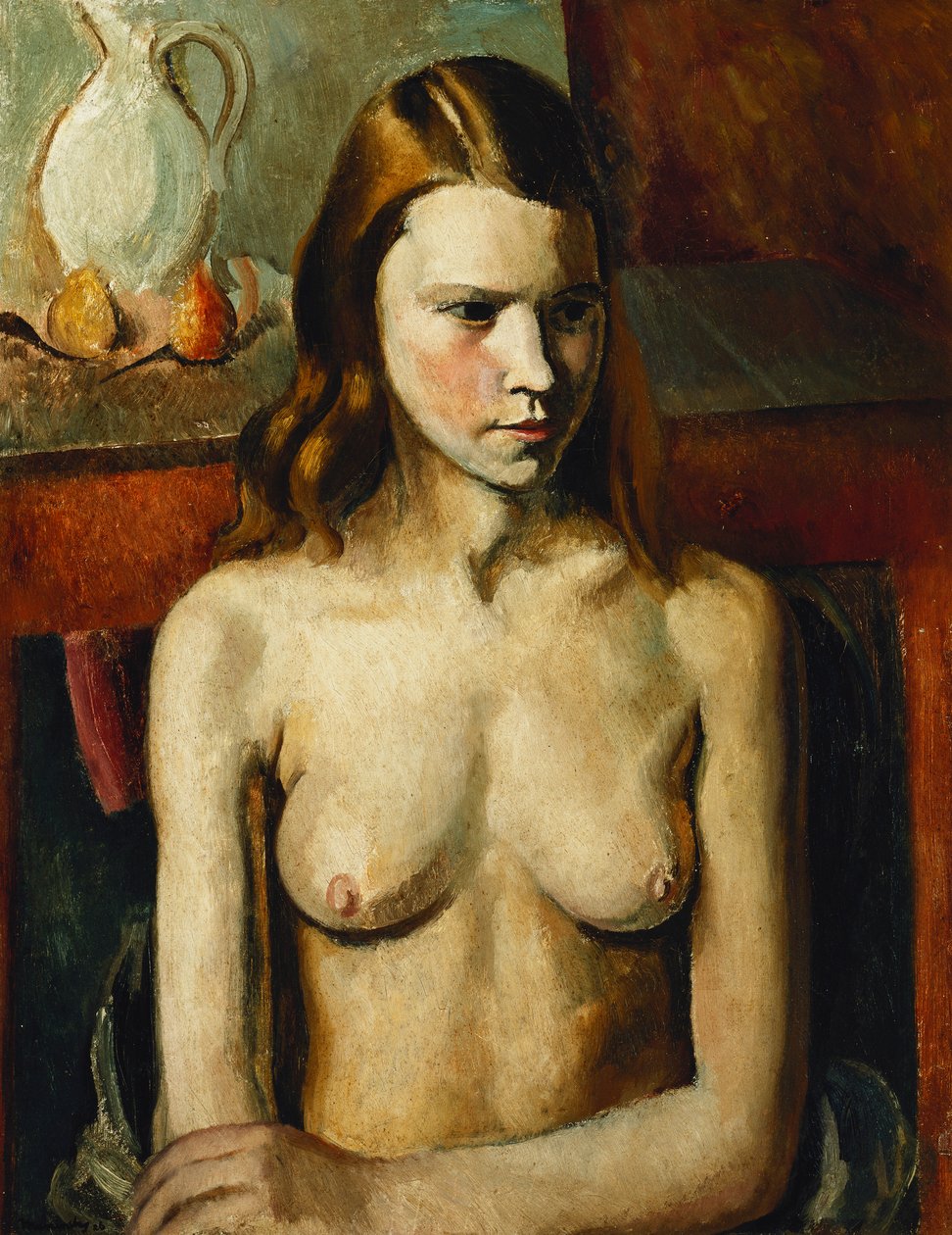 Rapariga Nua Sentada de Bernard Meninsky