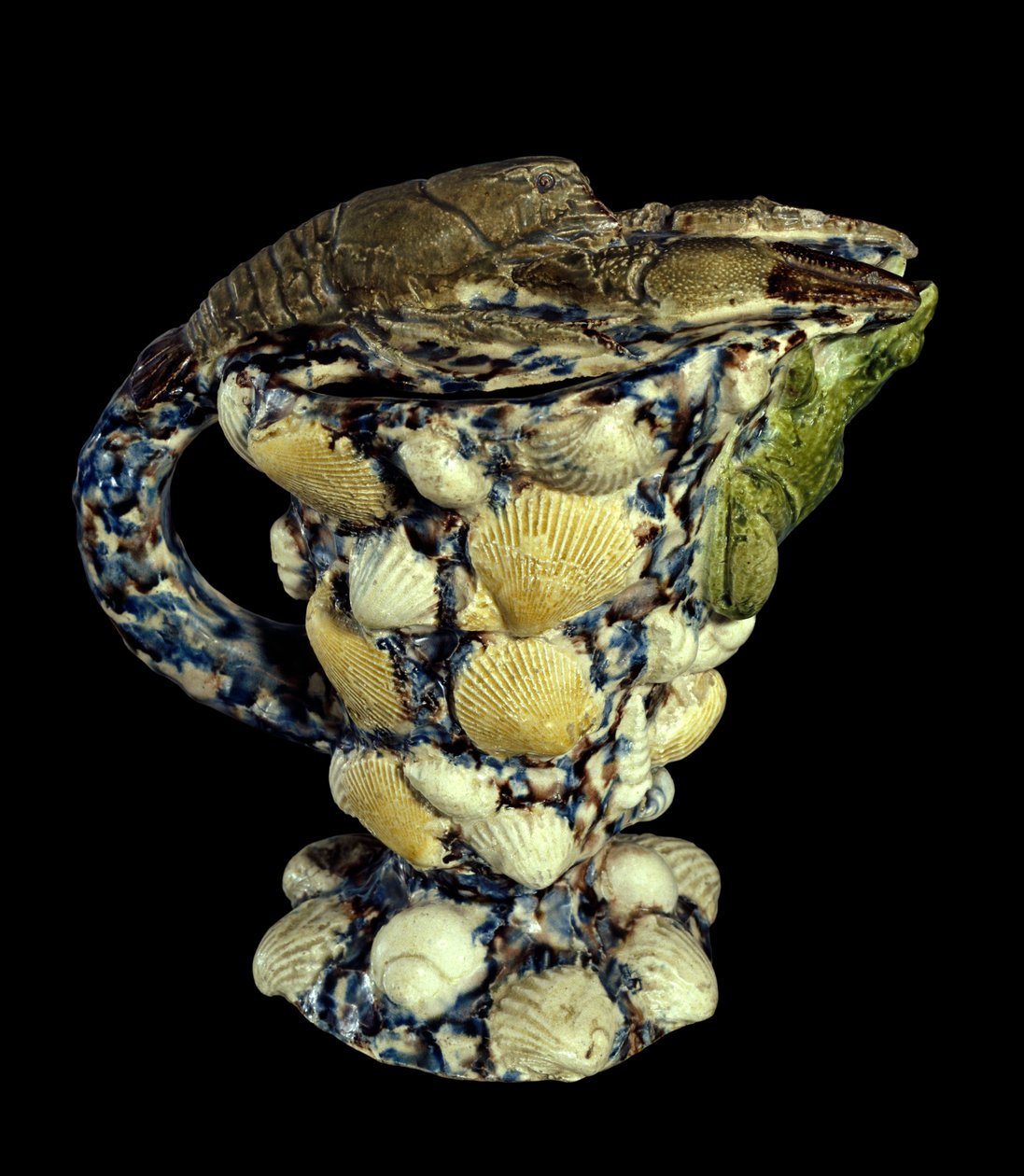 Água-marinha rústica com decoração cerâmica de conchas. Realizado por Bernard Palissy (1510-1589) 1565 Paris, Musee du Louvre de Bernard Palissy