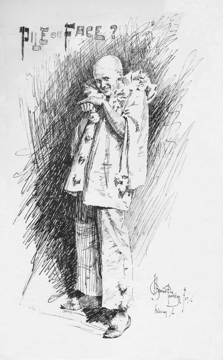 Esboço do palhaço, c1893, 1894 de Bernard Partridge