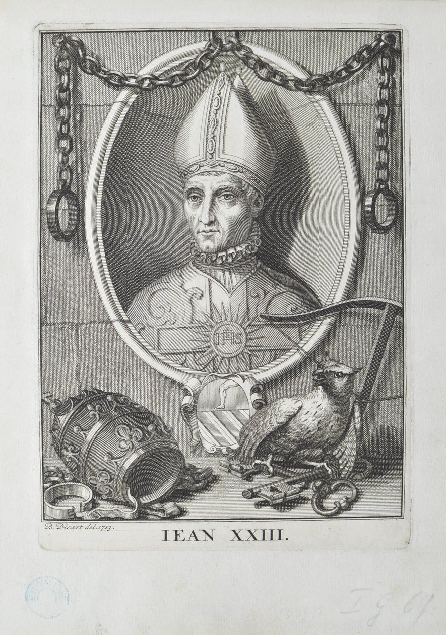Antipapa João XXIII Baldassare Cossa, 1713. de Bernard Picart
