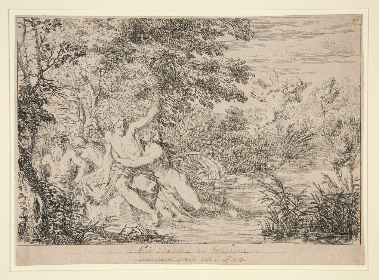 Biblis transformado em fonte de Bernard Picart