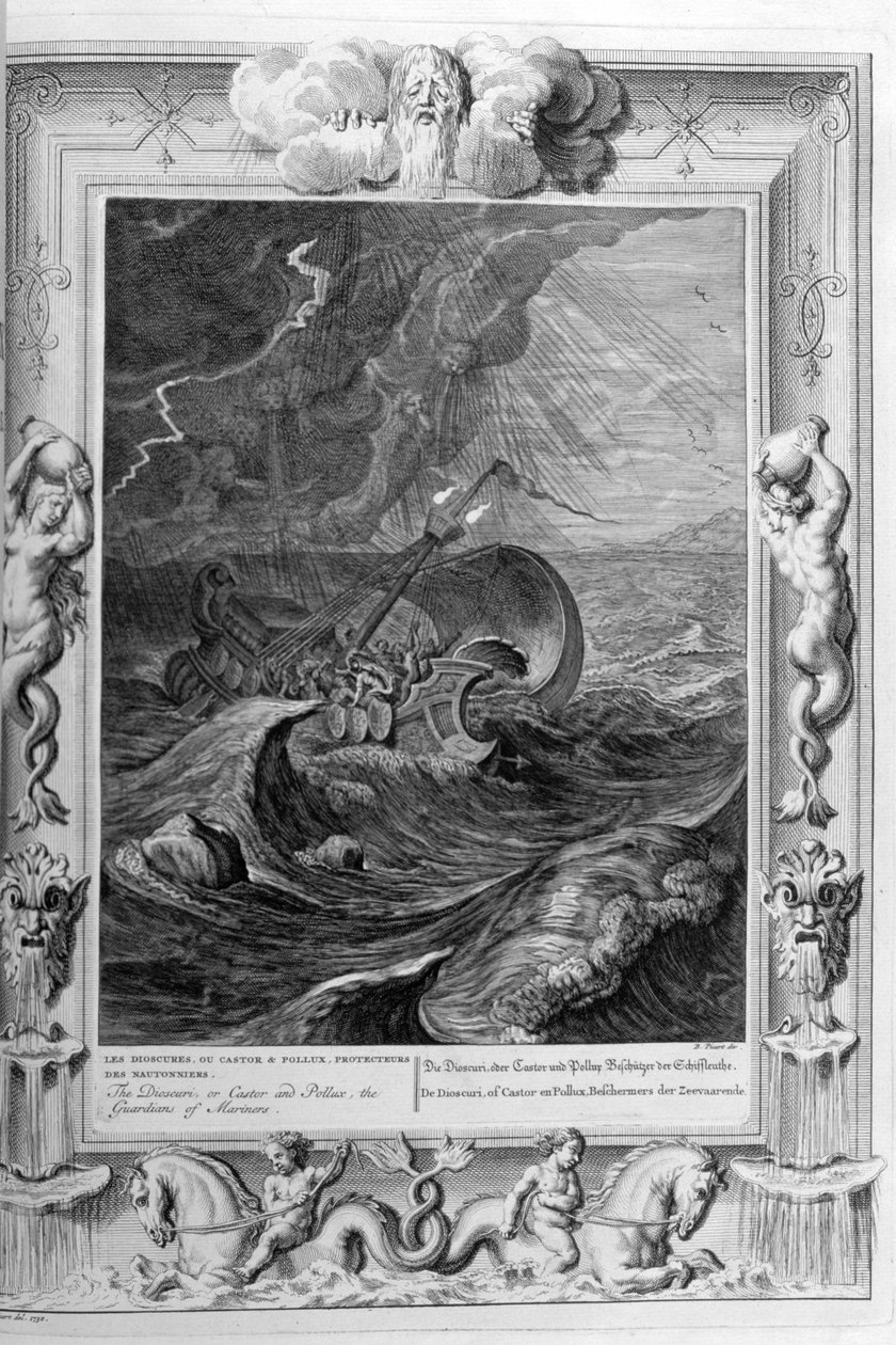 Castor e Pollux (gravura) de Bernard Picart