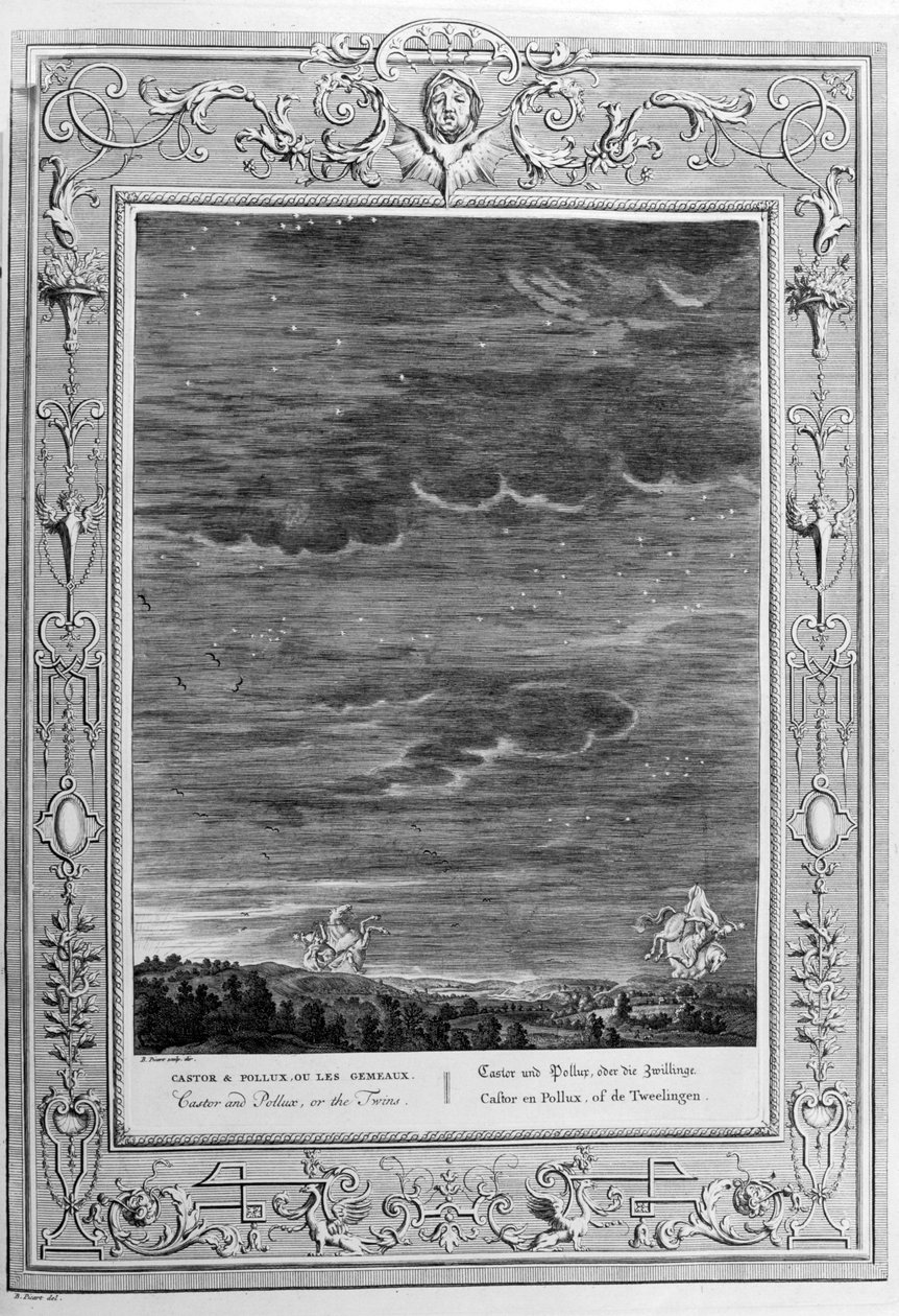 Castor e Pólux, 1733 de Bernard Picart
