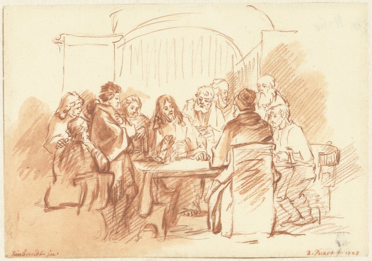 Cristo com os discípulos à mesa de Bernard Picart