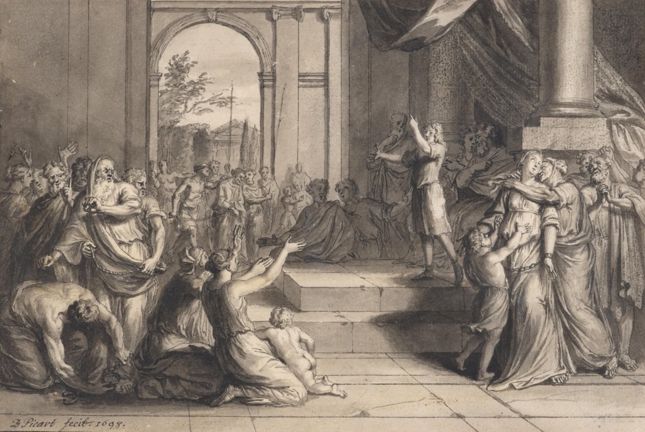 Daniël prova a inocência de Susanna de Bernard Picart