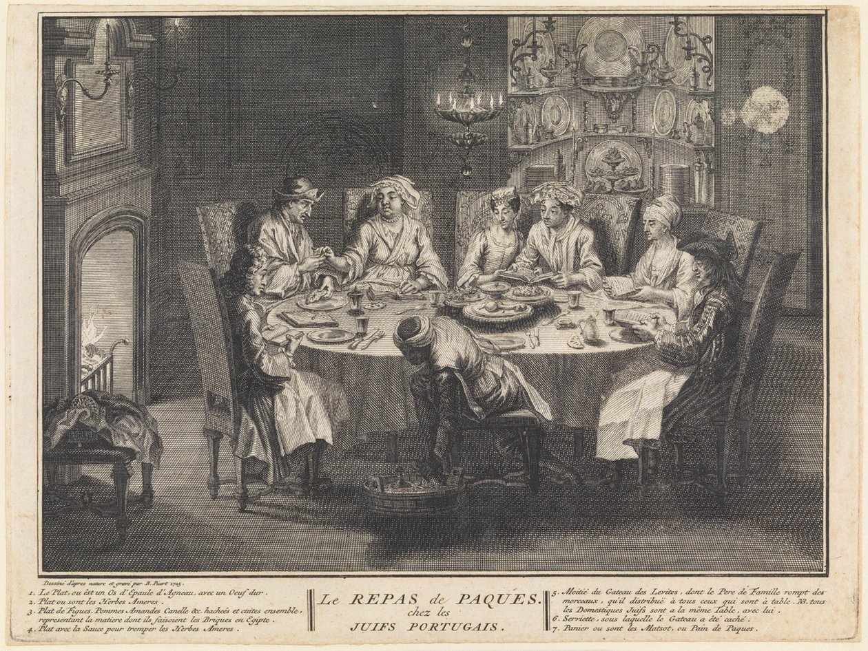 A celebração da refeição de Pessach de Bernard Picart