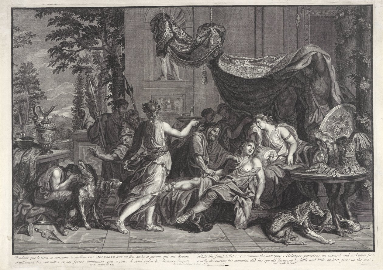 Morte de Meleagro História de Meleager (título da série) de Bernard Picart