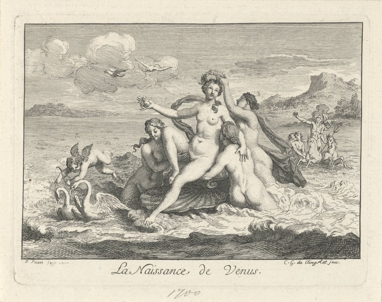 Nascimento de Vénus
La Naissance de Venus (título sobre o objecto) de Bernard Picart