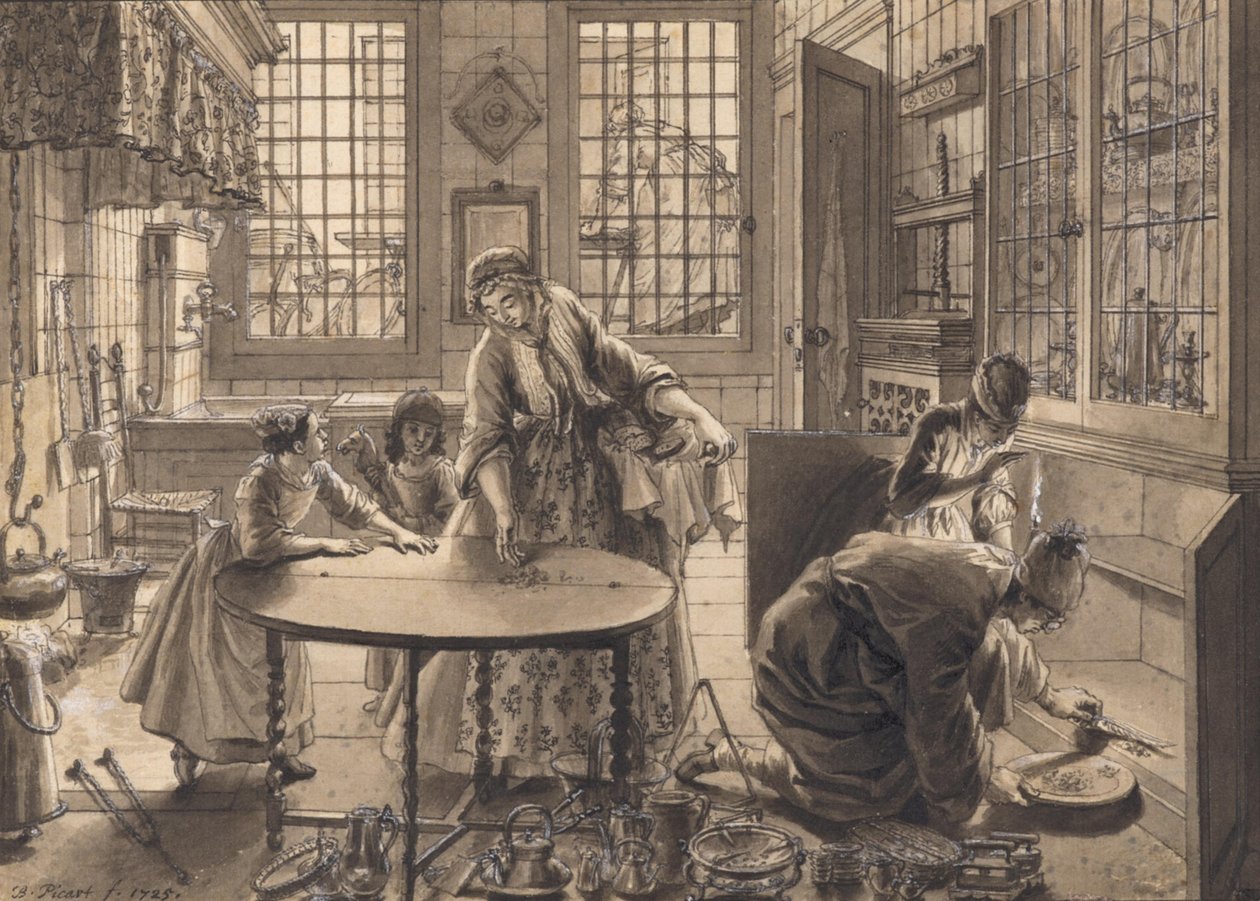 A limpeza da casa antes da Páscoa judaica de Bernard Picart