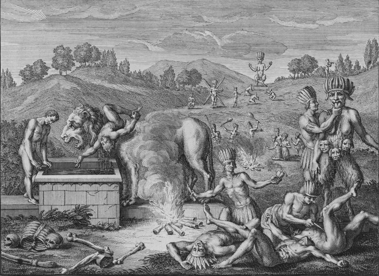 Idoles de Tabasco, 1723. de Bernard Picart