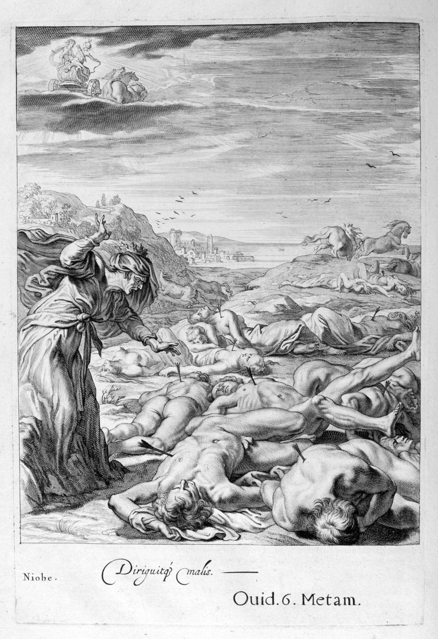 Na mitologia grega, Niobe era uma filha de Tantalus e de Dionne. de Bernard Picart