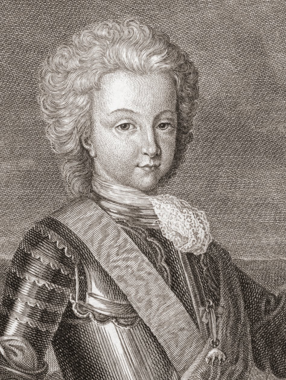 Rei Luis I da Espanha quando o Príncipe das Astúrias. de Bernard Picart