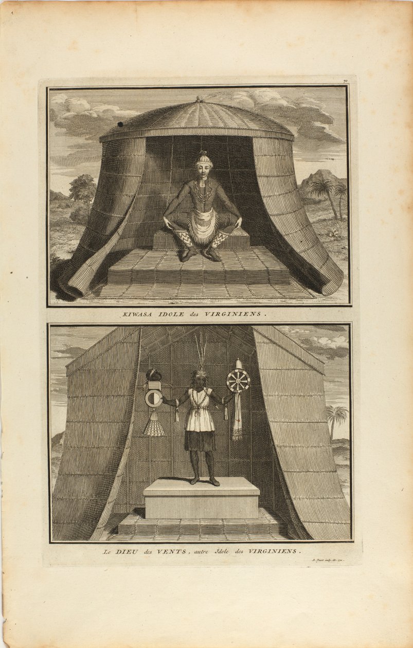 Kuvasa Idole Des Virginiens/Le Dieu Des Vents, Autre Jdote Des Virginiens de Bernard Picart