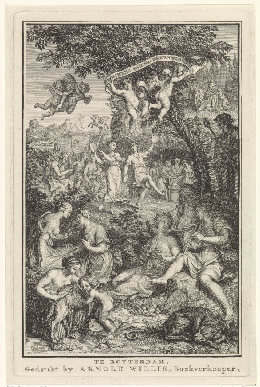 Paisagem com pastores e pastoras
Página de título para: F. Greenwood, Poemas, 1719 de Bernard Picart
