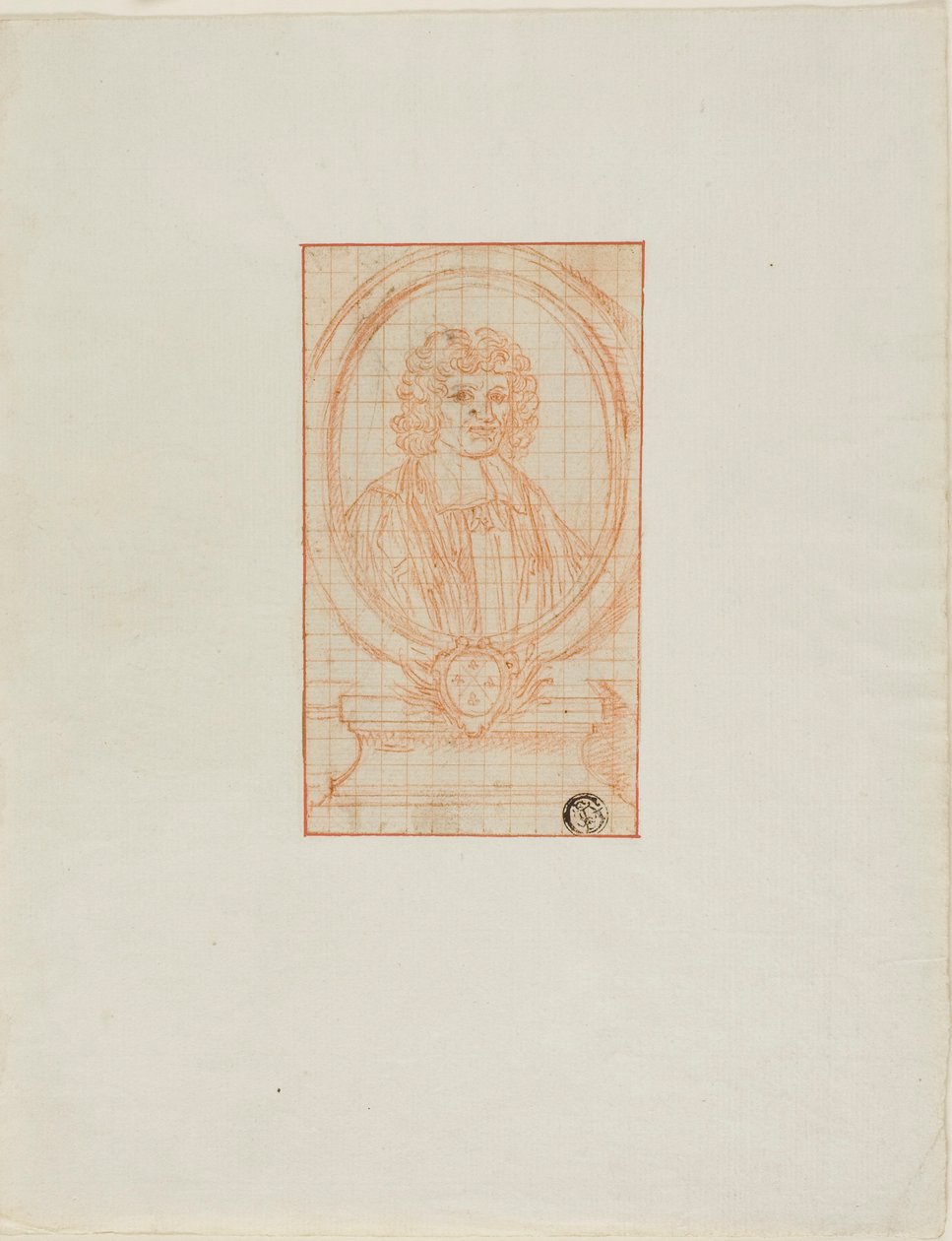 Medalhão Retrato de um clérigo de Bernard Picart