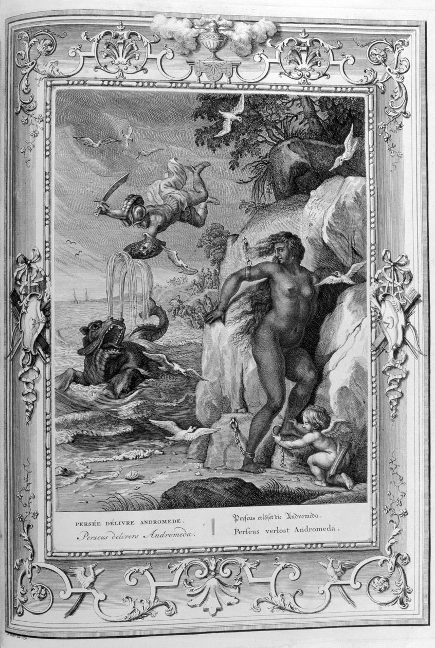 Perseus resgata Andrómeda de Bernard Picart