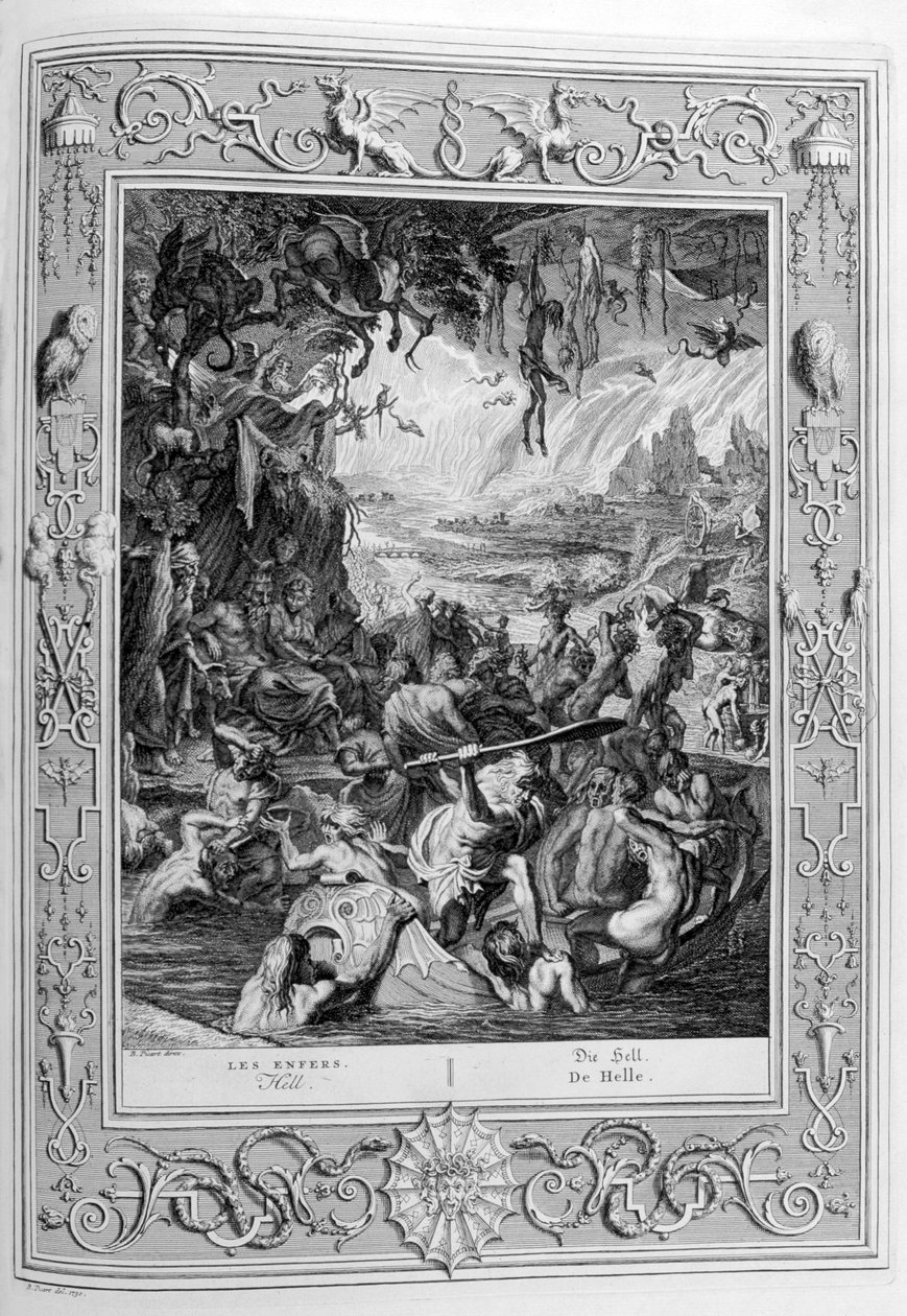 Cena do Inferno, 1733 de Bernard Picart