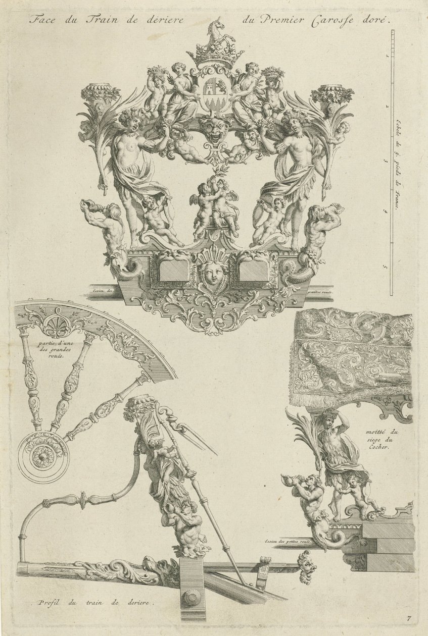 Carruagem de gala do duque de Ossuna, 1713 de Bernard Picart