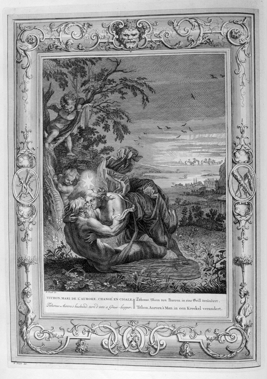 Titon e Aurora (gravura) de Bernard Picart