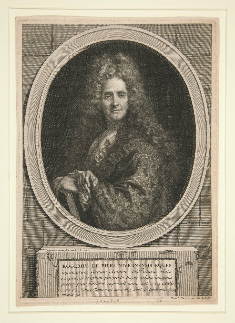 Sem título (Retrato de Roger de Piles) de Bernard Picart