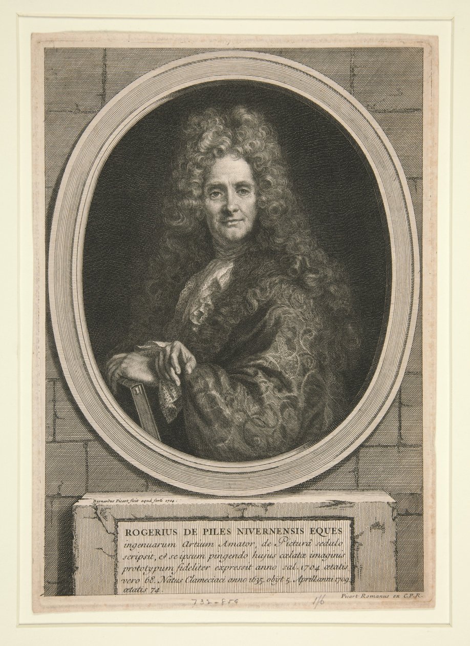 Sem título (Retrato de Roger de Piles) de Bernard Picart