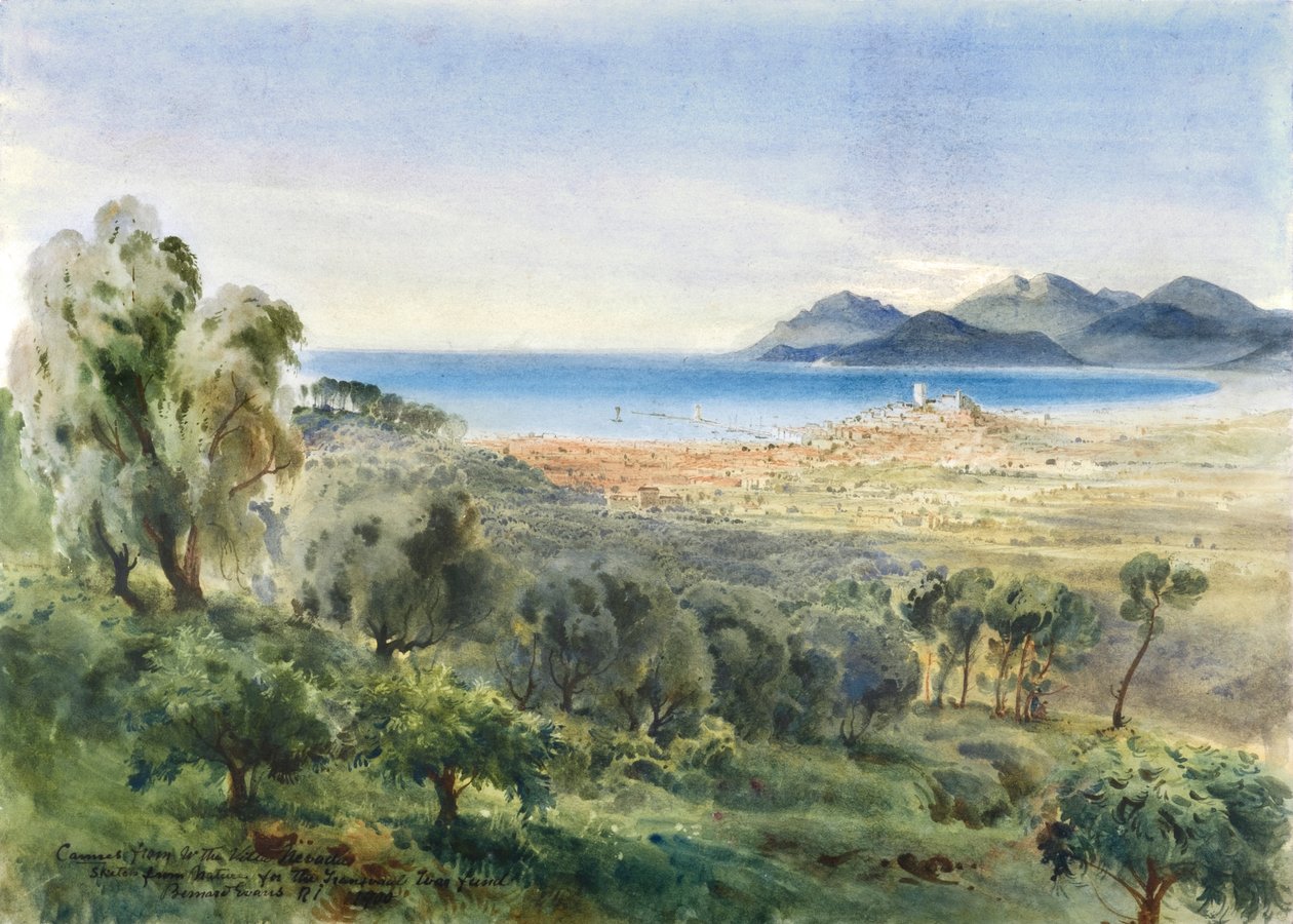 Cannes a partir da Villa Nevada de Bernard Walter Evans