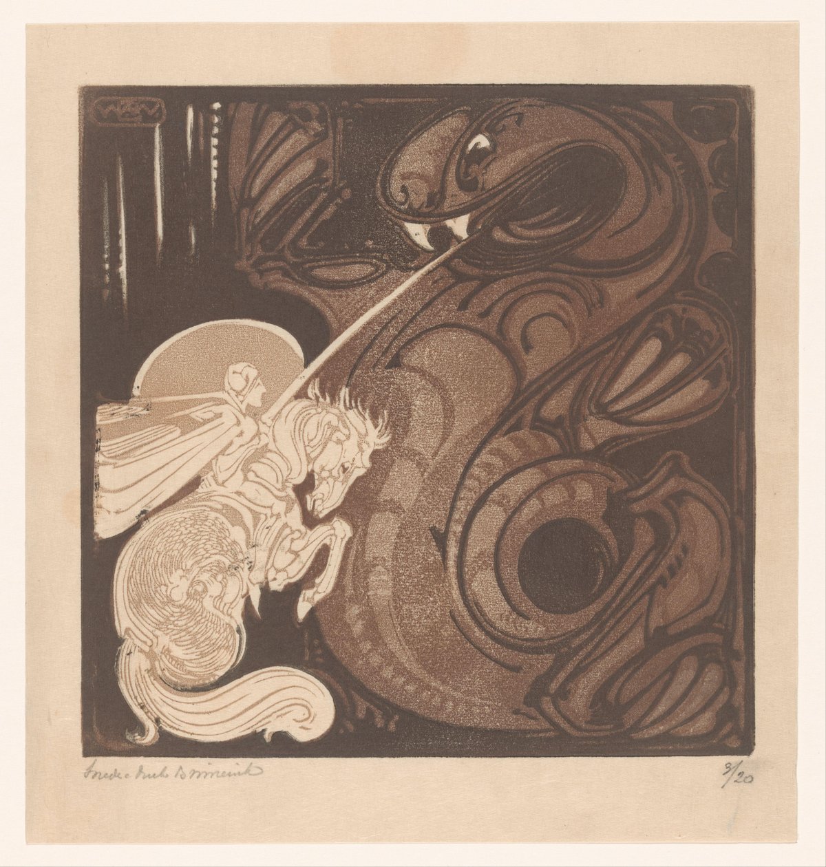 St. Joris (título original) de Bernard Willem Wierink (signed by artist)