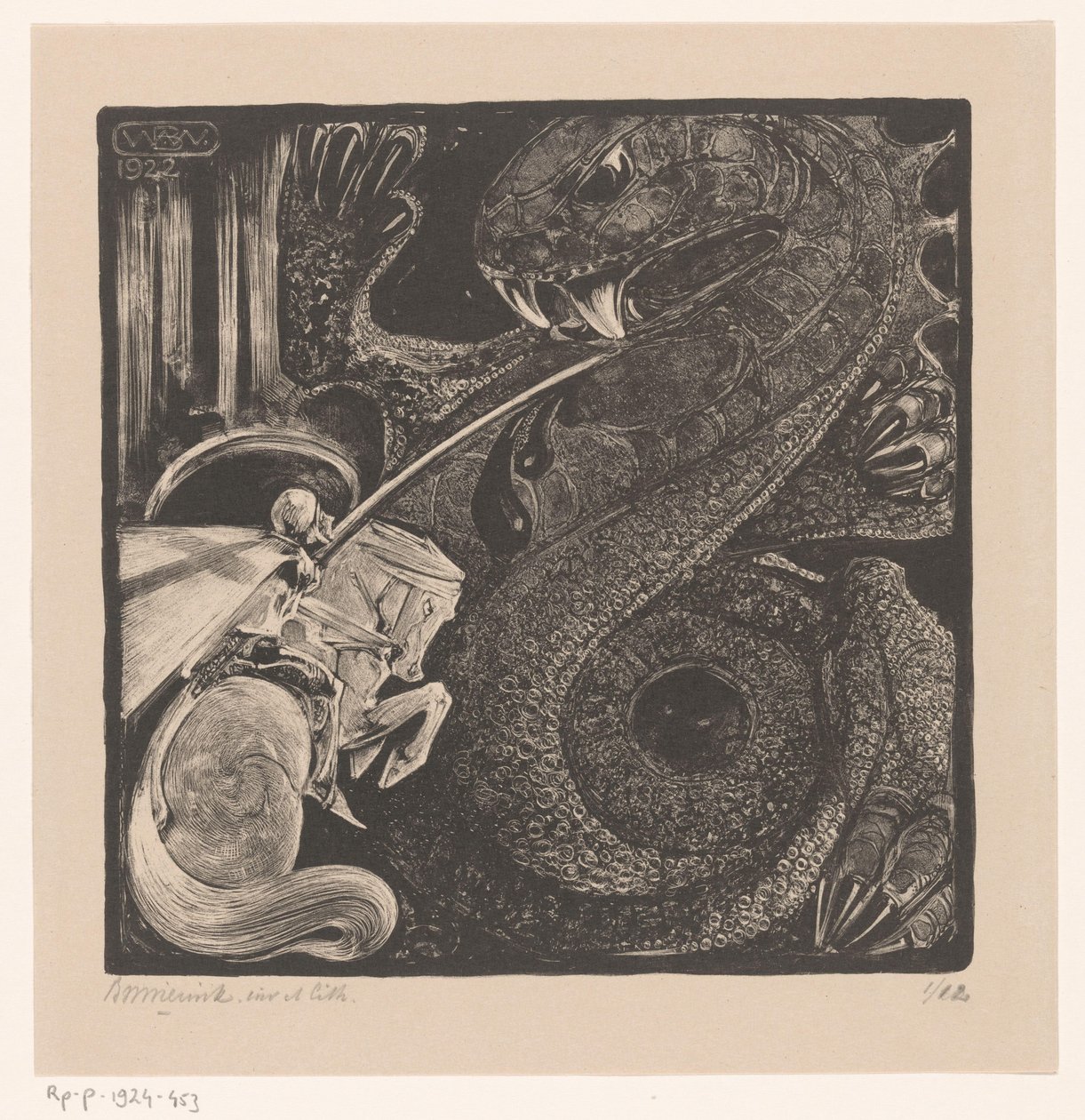 São Joris (título original) de Bernard Willem Wierink (signed by artist)