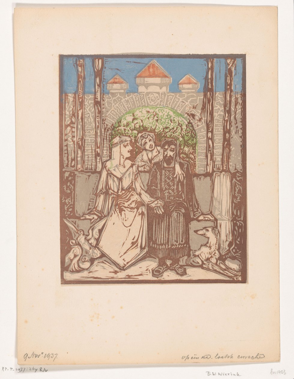 Casal sentado de Bernard Willem Wierink