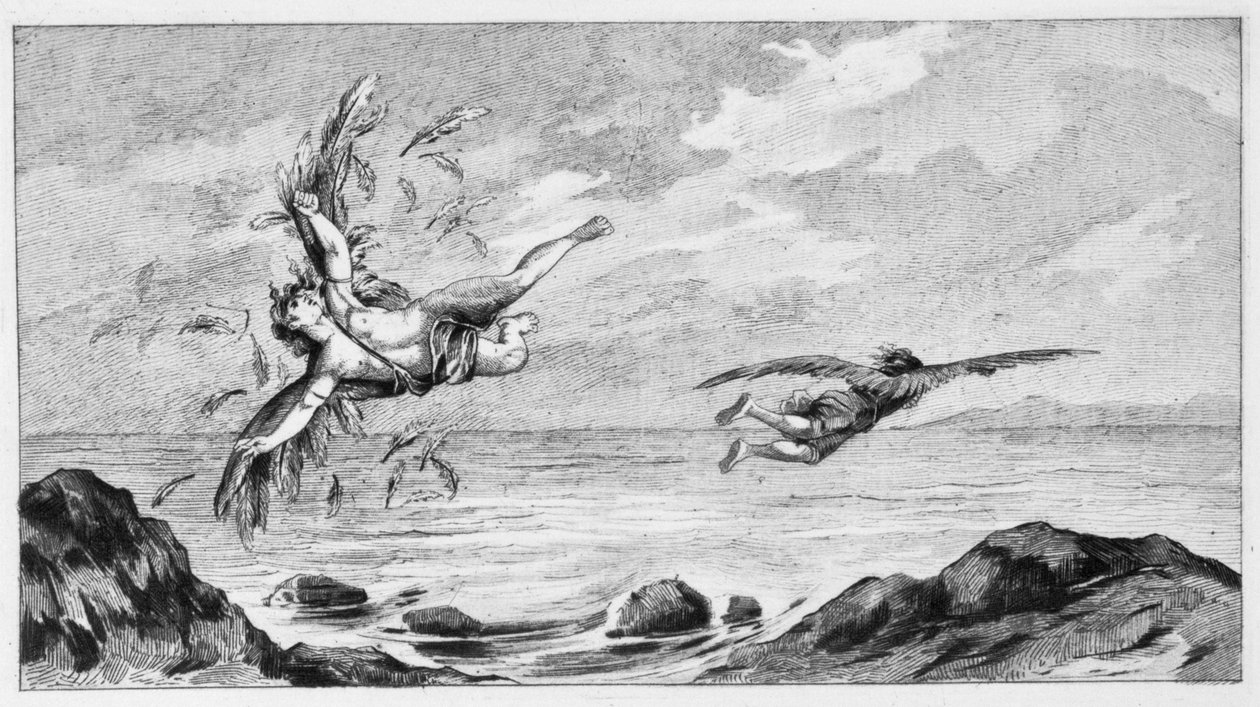 Ícaro e Dédalo, 1887 de Bernard de Montfaucon