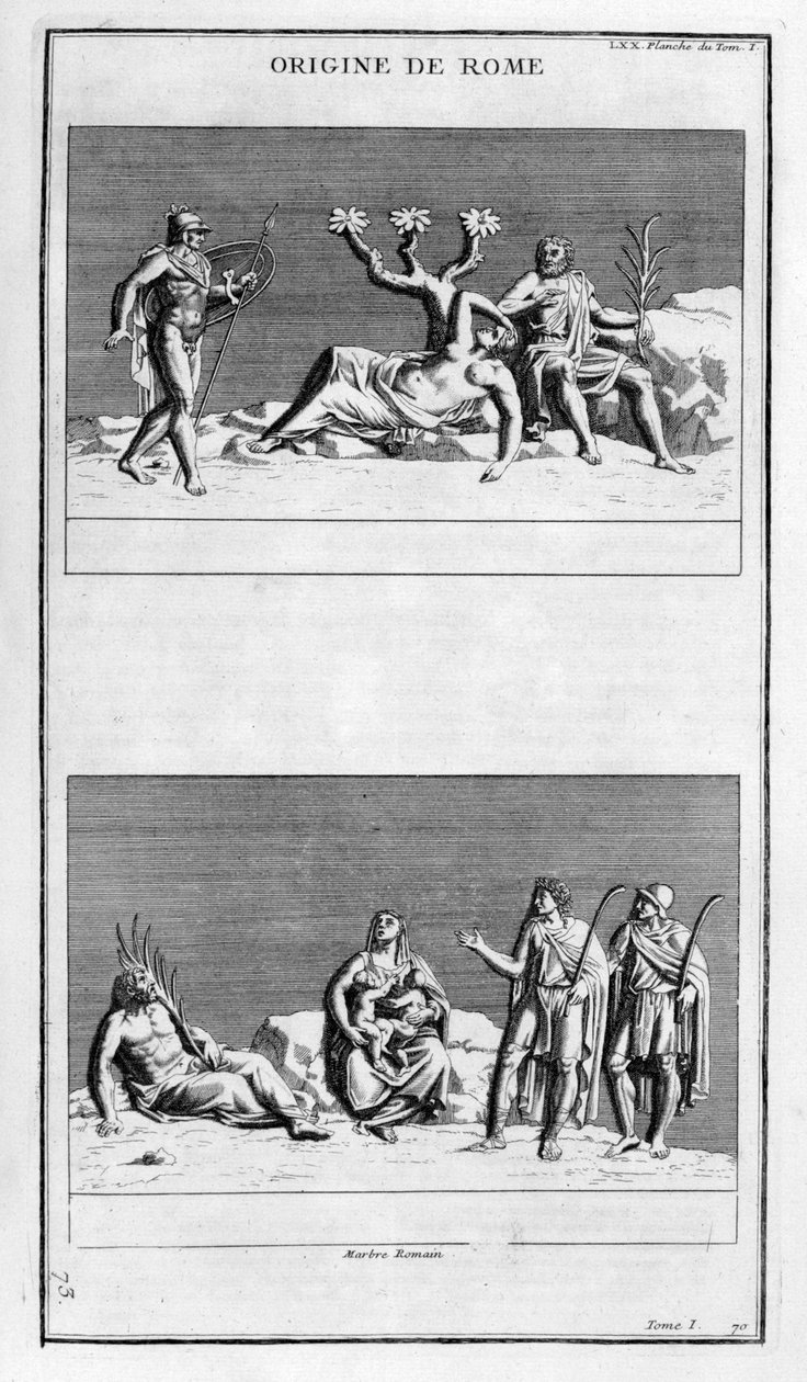 A origem de Roma, 1757 de Bernard de Montfaucon